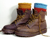 Reversible Boot Cuffs, Chunky Knit Leg Warmers