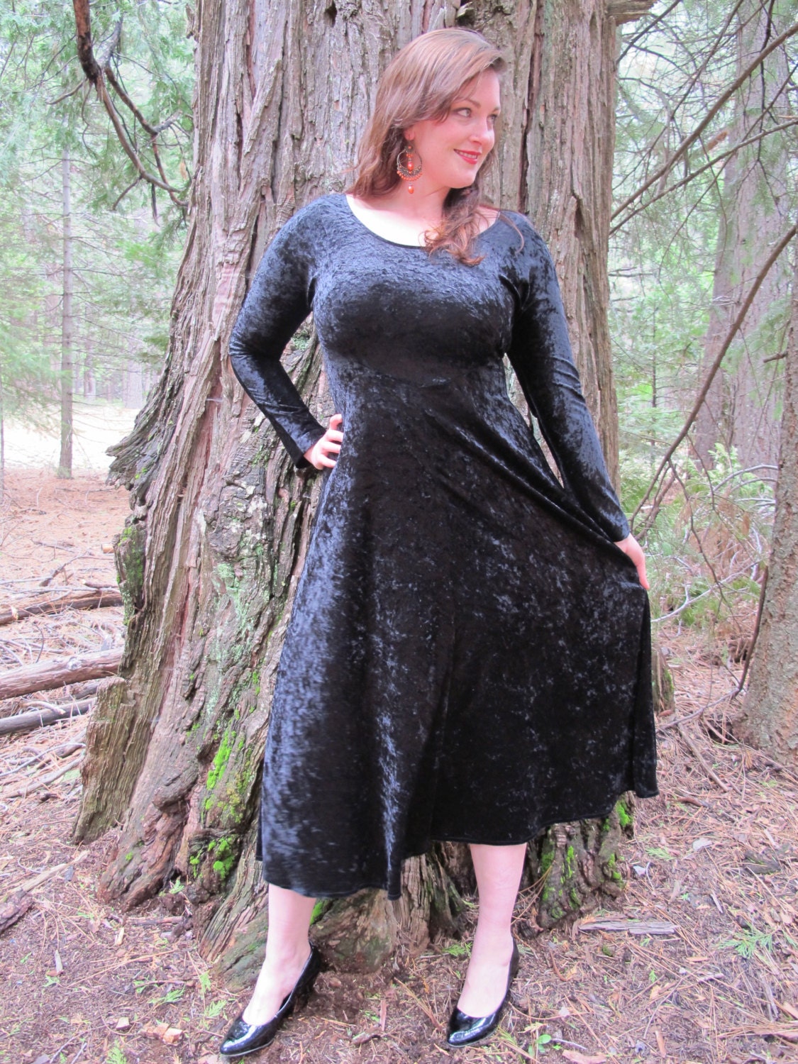 Midnight Crushed Velvet All That Jazz Dress