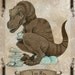 Tea Rex steamPUNk dinosaur print 8x10