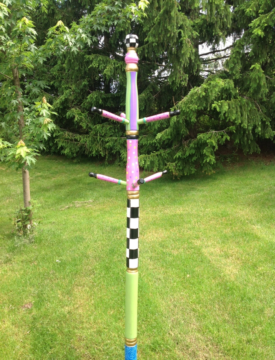 Custom-Painted to Suit - Personalized Hand Painted Coat Rack Clothes Tree Childrens Adult