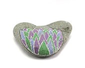 Pretty in the City / Alaska Series / Painted Heart Stone by Amy Komar / ON SALE