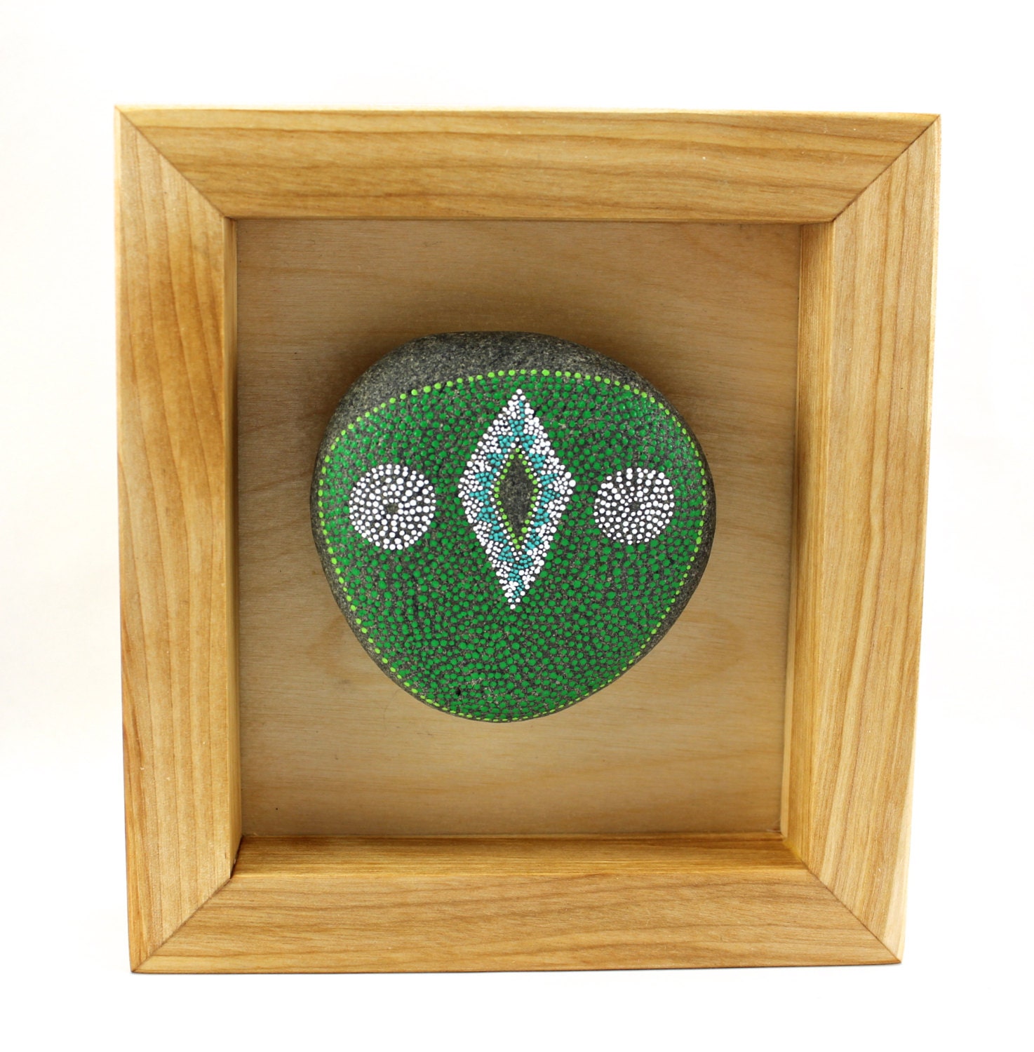 Frog Totem / Alaska Series / Framed Stone Mini by Amy Komar / FREE SHIPPING
