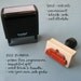 Samuel Handwritten Address Stamp: your choice of self-inking or red rubber