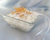 Ring Pillow Beach Wedding Starfish White Wedding Ring Bearer Pillow O.O.A.K