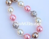 Made to Match Easter Bunny Pearls Chunky Necklace