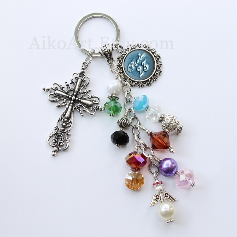 Psalm 23 Personalized Keychain for Mother Grandmother Daughter Aunt