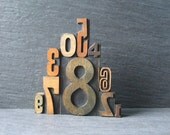 Vintage Letterpress Number Set - The One With The Big 8