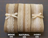 DESIGN YOUR OWN Burlap and Lace Ribbon