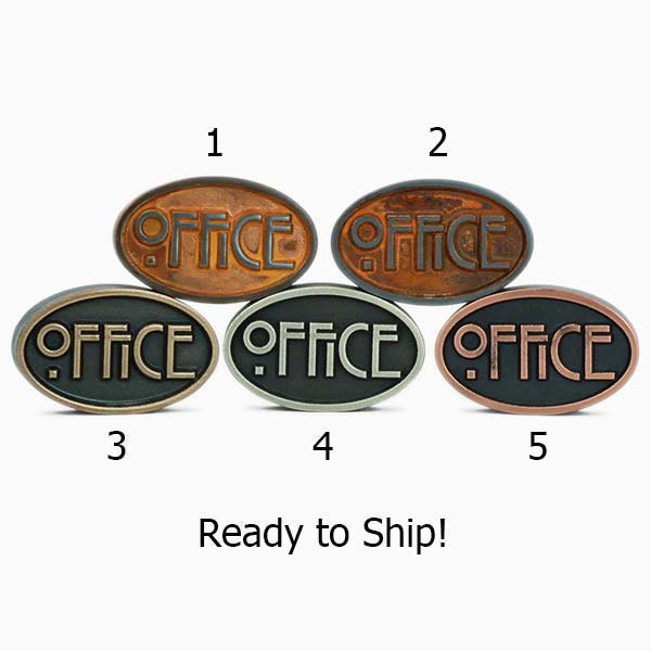 small oval Rennie Mac font Stickley Arts and Craft Fun font OFFICE Sign 4x3 inch Ready to Ship