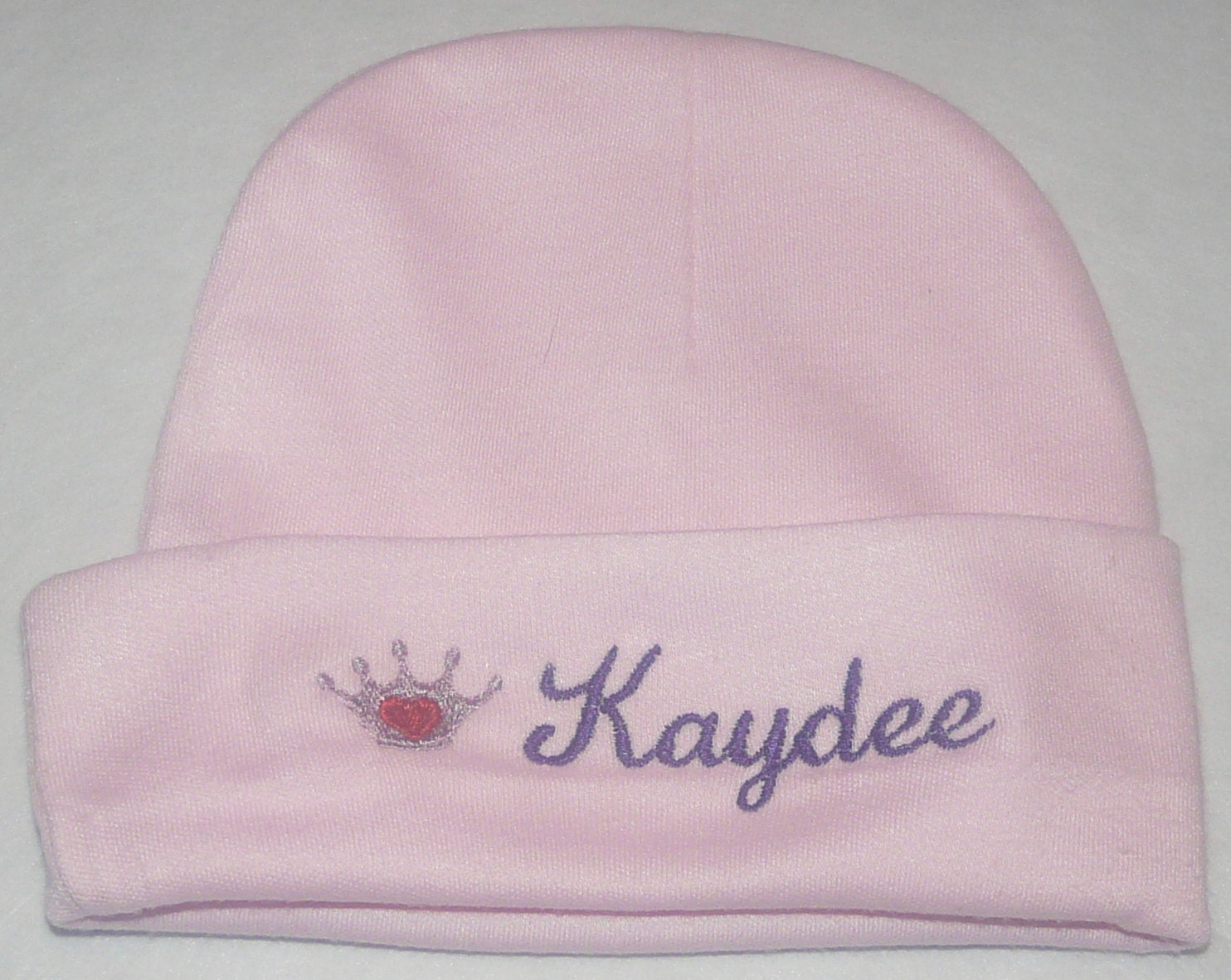 Personalized Infant Hospital Cap Hat - Crown Design