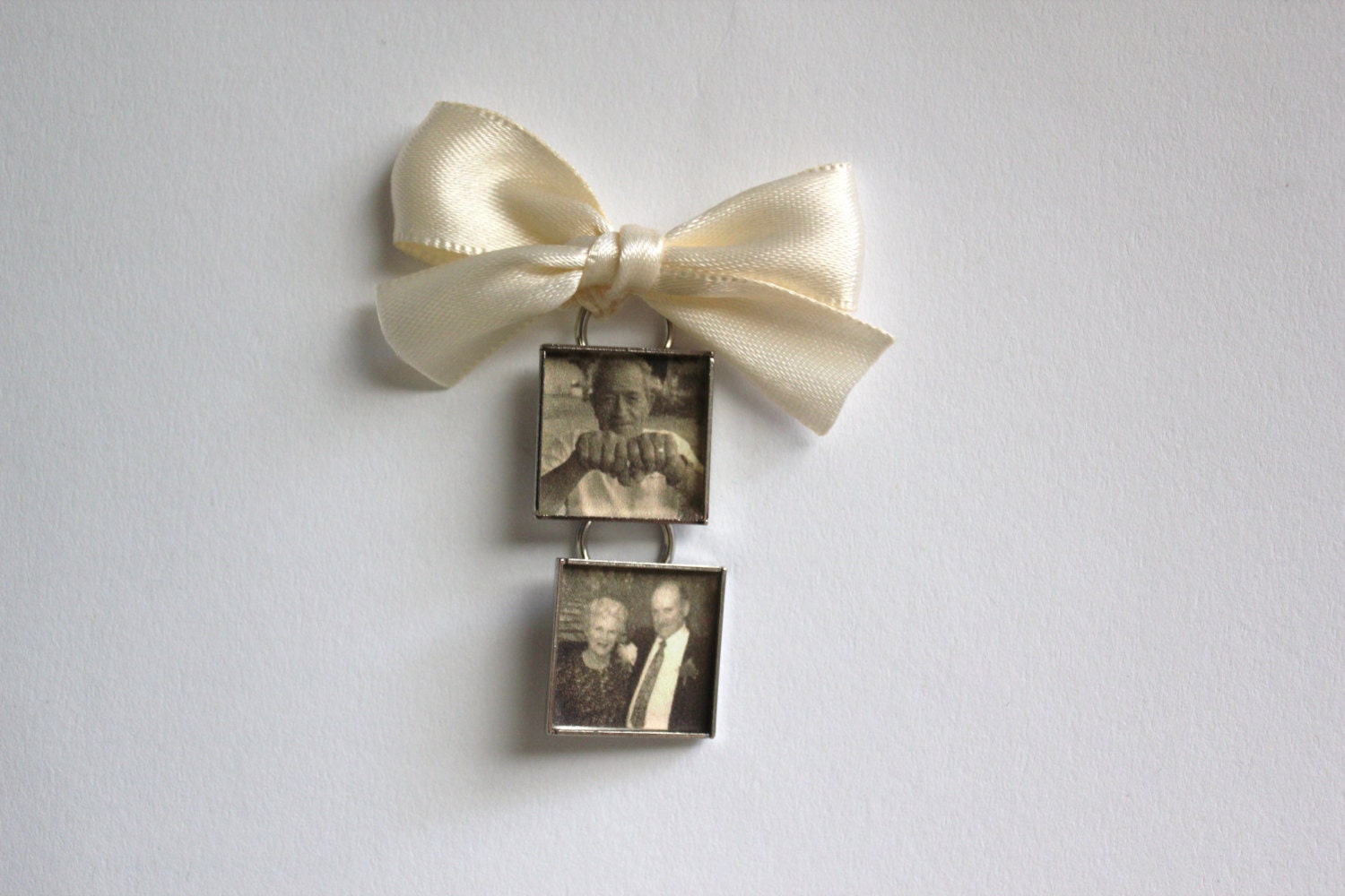 Two Photo Bouquet Charm