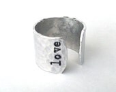 Love-  Hammered Ring