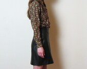BLACK LEATHER mini skirt, s