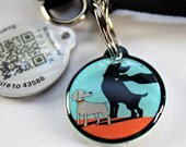 Quick Response Pet ID tag... includes FREE quick change clasp in black nylon