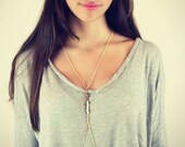 geometric gold body chain necklace