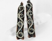 Swirling Mixed Metals Earrings - Wire Jewelry Tutorial