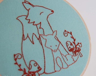 Baby Animals Hand Embroidery Patterns, Beginner Embroidery Patterns great for DIY baby gifts or nursery decor