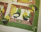 Vintage LEACOCK Tablecloth Rooster in the Henhouse
