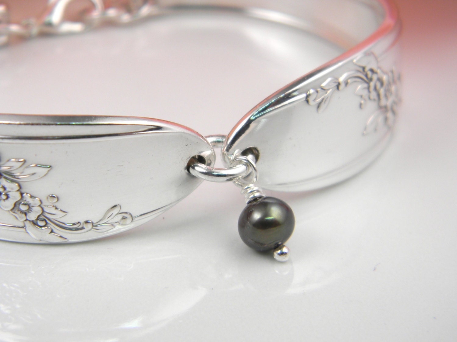 Add A PEARL Wire Wrapped Dark COPPER FRESHWATER Pearl Dangle, Pearl Charm