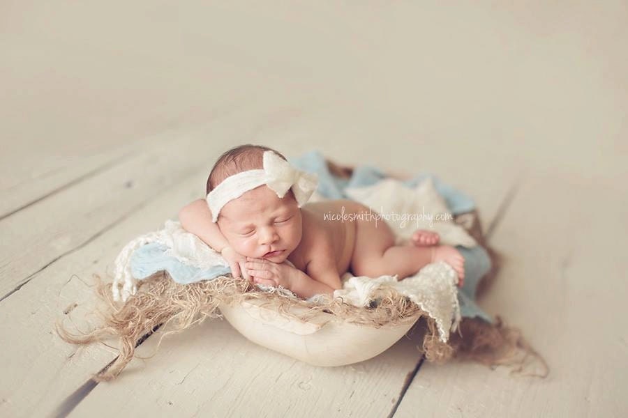 Photographers prop, Hand Felted Natural Merino  Head Wrap- Head Band