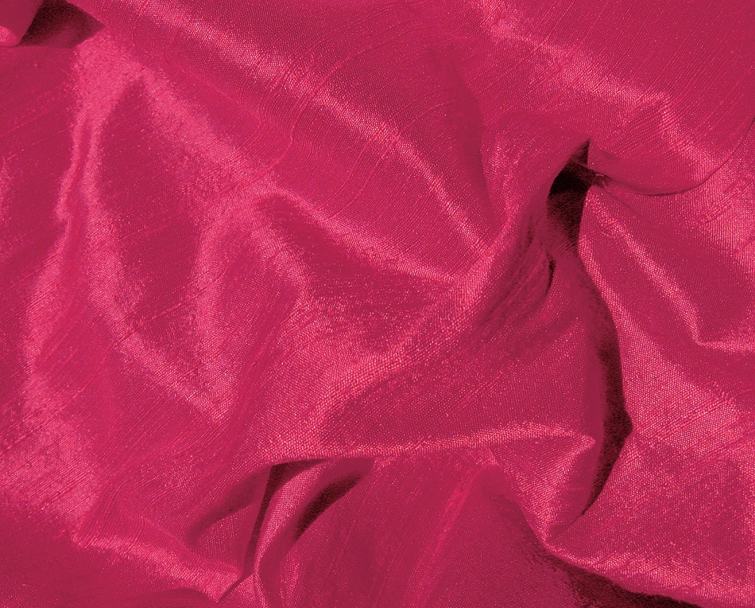 Rich Scarlet Red Dupioni Silk Fabric Remnant 26 x 12