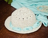 Instant download - Crochet PATTERN (pdf file) - Linen Sun Hat (baby to adult)