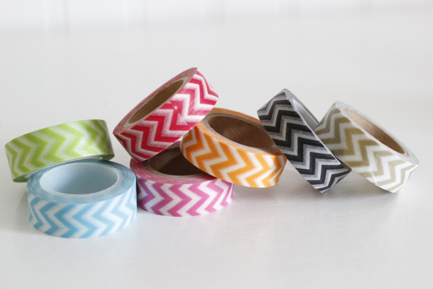 Chevron washi tape, choose 1 roll, Japanese masking tape craft supply Choose your color
