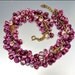Art Deco Necklace Iridescent Shell Necklace Fringe Bib Vintage 1930s Art Deco Jewelry Purple
