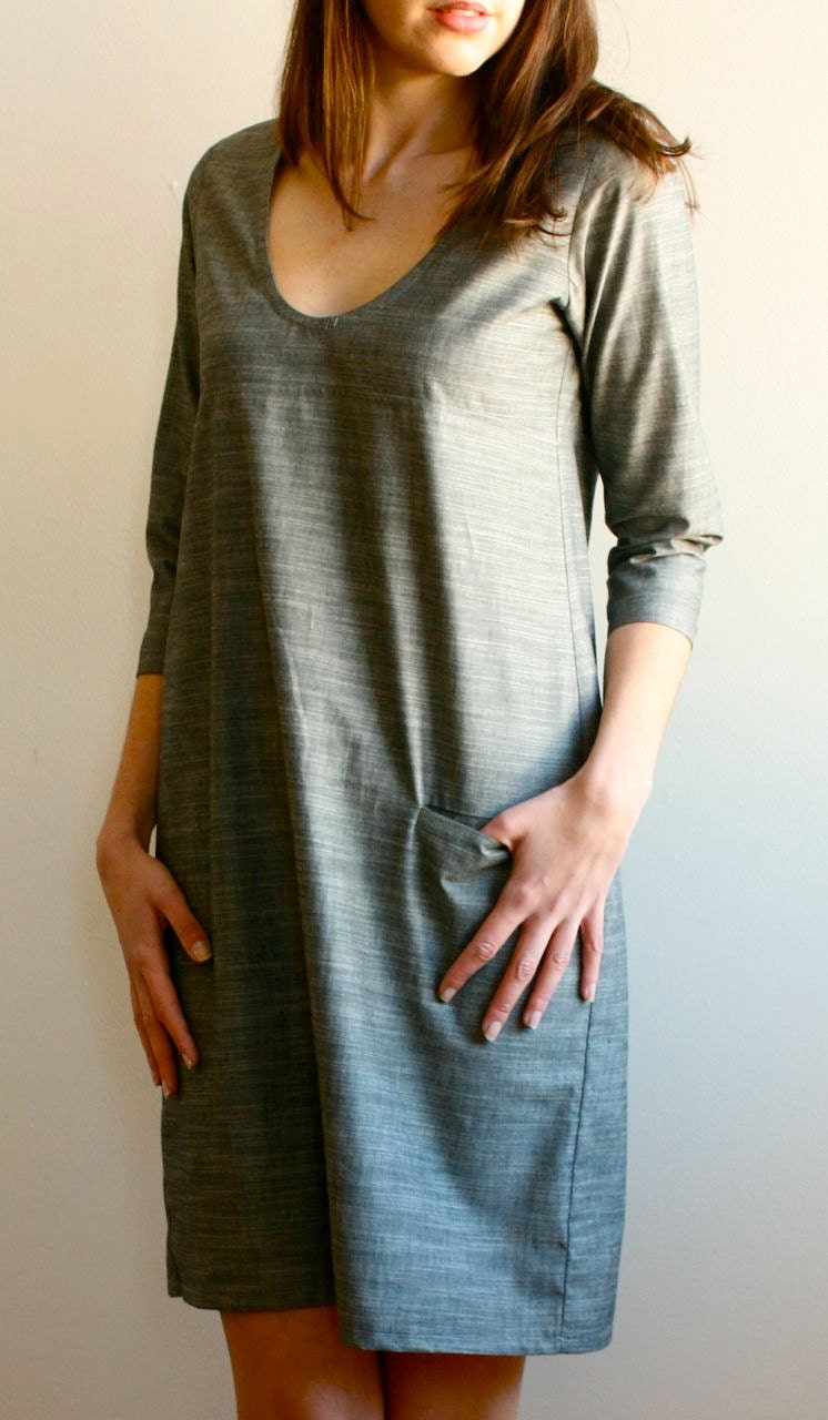 anjou dress - grey ( x-small )