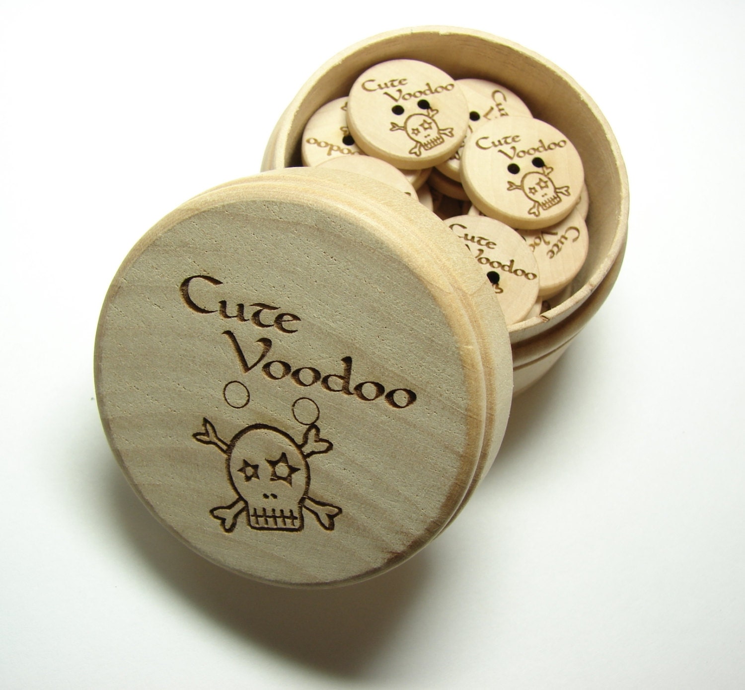 Custom Wooden Gift Box Set With Buttons