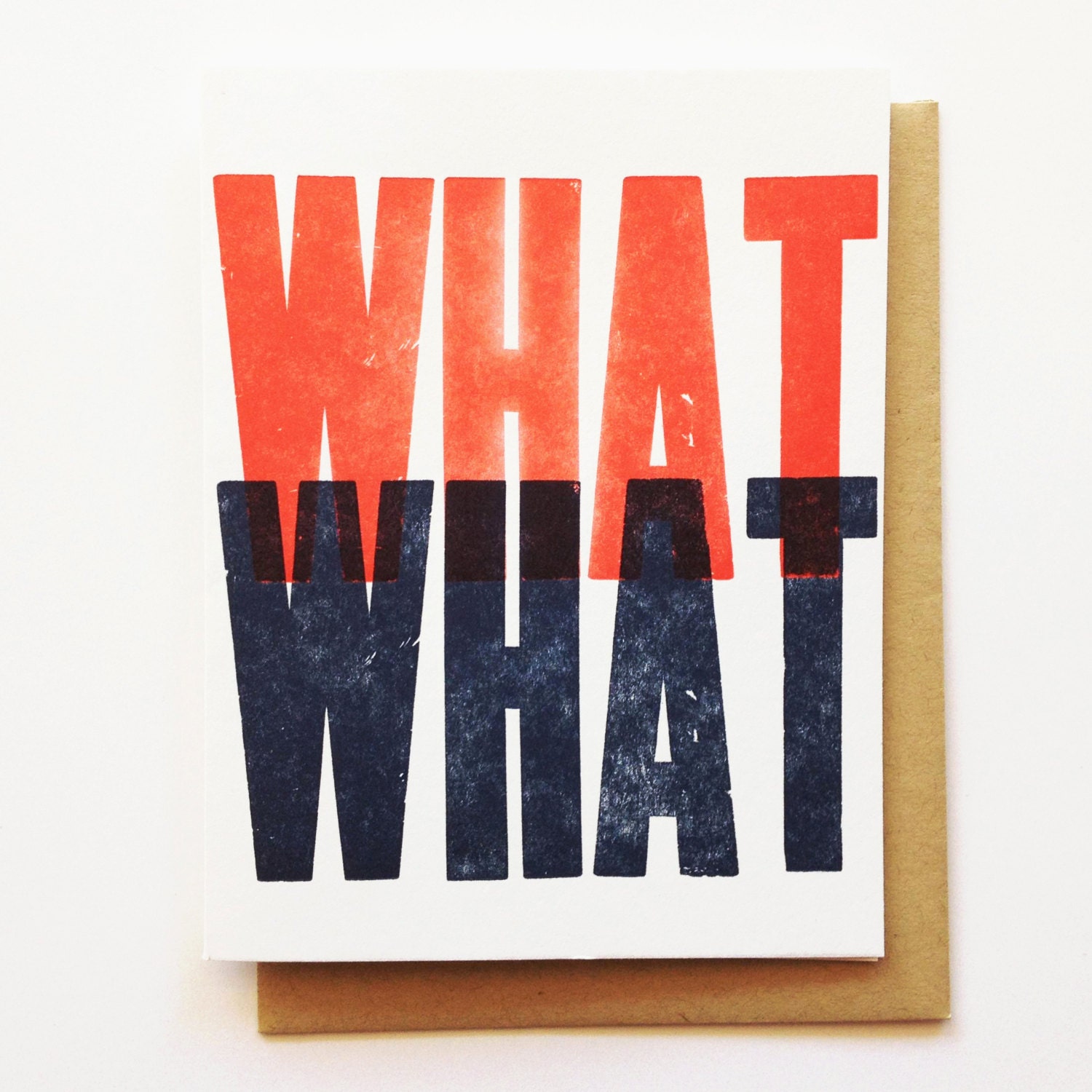 What What Letterpress Card