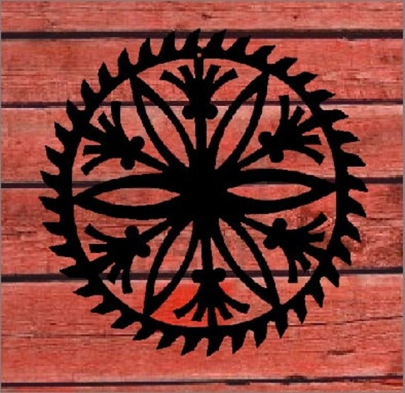 Large Metal Saw Blade Wall Art Q by RustyRoosterMetal on Etsy