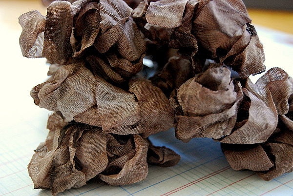 Crinkled Ribbon-Mocha