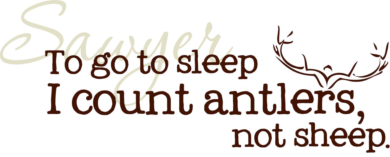 Wall Decals Nursery Hunting Deer Baby Humor with name 33"