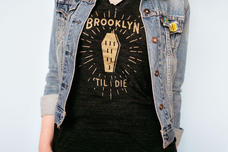 Brooklyn Till I Die black and gold T Shirt