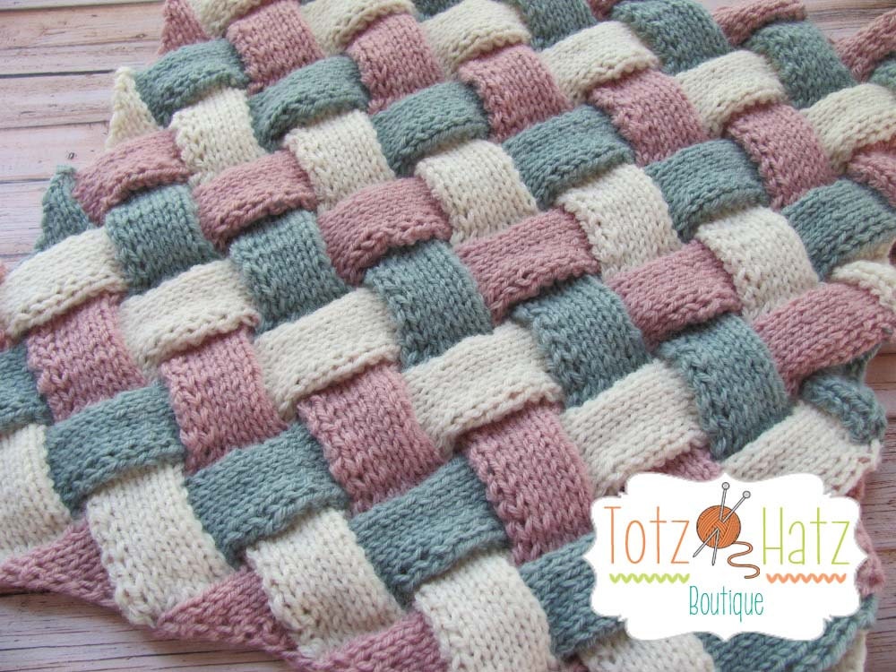 NEW Interlace Hand Knitted Mini Blanket - Ready To Ship