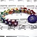 Beaded Bracelet - Button Embellished - Rainbow Bright Colorful Multicolored by randomcreative on Etsy