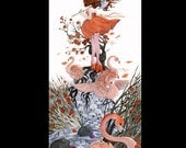 New - The Queen of Hearts print - 7x14 gallery quality giclee print