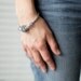 Metal Bracelet - 50 Shades of Gray - Handmade Felt - ready to ship - elegant casual style
