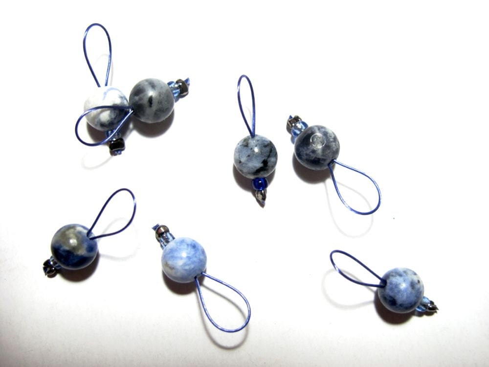 Stitch Markers - No Snag - Sodalite