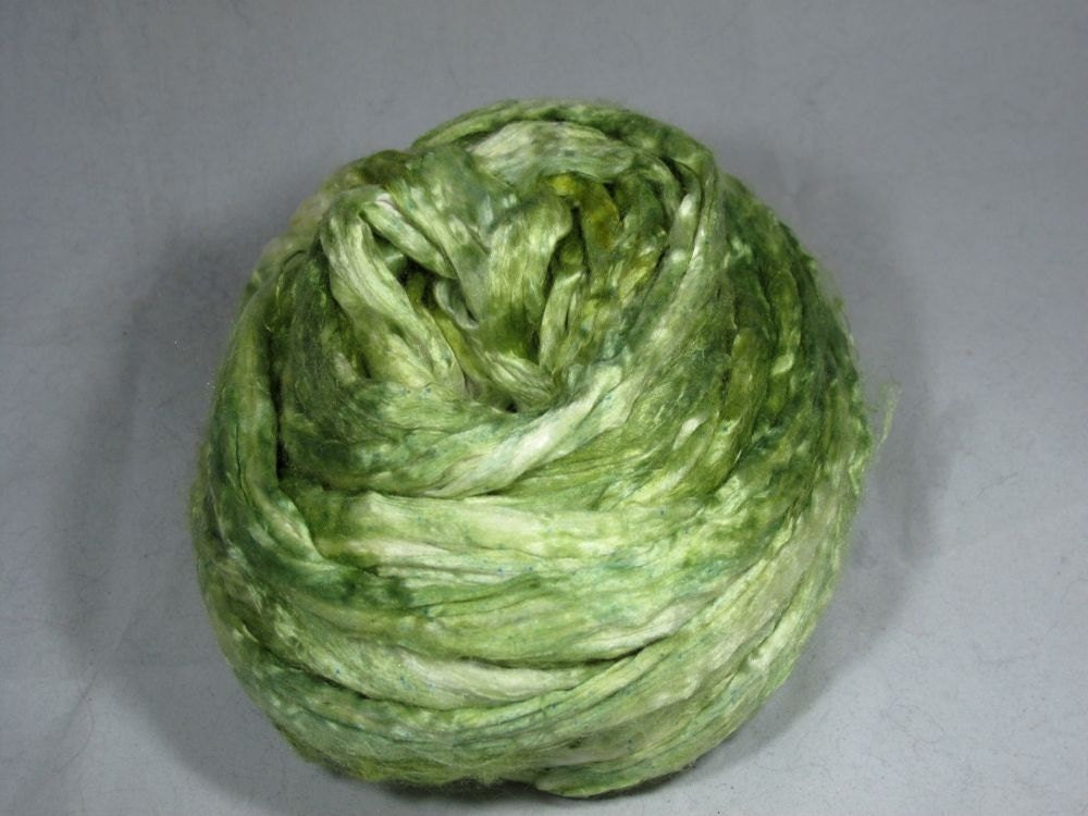 Bombyx Cultivated Silk Combed Top -Sweet Pea - 1oz