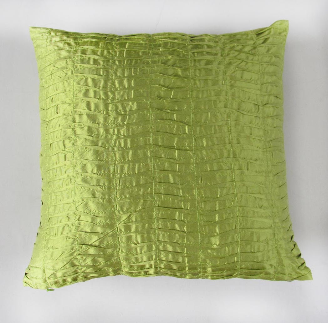 lime green16 pillow pleated- cover only IN STOCK