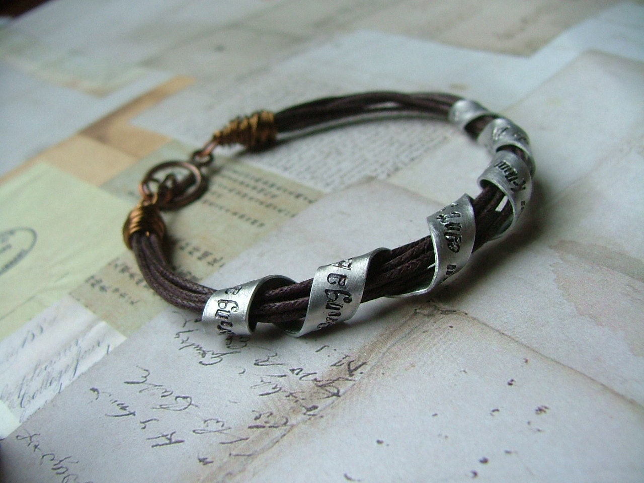 Having a sister is like having a best friend you can't get rid of....Custom Hand Stamped Spiral Message Cuff by MyBella