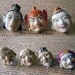 Vintage 1952 Porcelain Buttons Seven Fortune Gods Immortals Japanese Kojima Art Mothers Day Gift