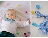 Blue Liberty of London Print, Little Boys Bow Tie, custom boys bow tie, little boy bowtie, custom wedding necktie