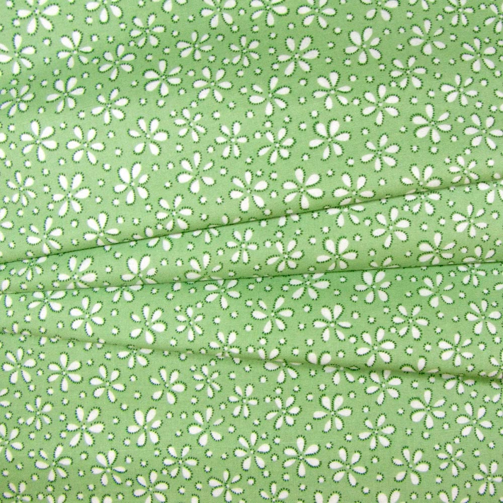 Robert Kaufman Fabric Mother's Melodies Aloe Flowers by Darlene Zimmerman