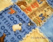 Farm Petting Zoo Handmade Flannel Rag Edge Quilt Blanket