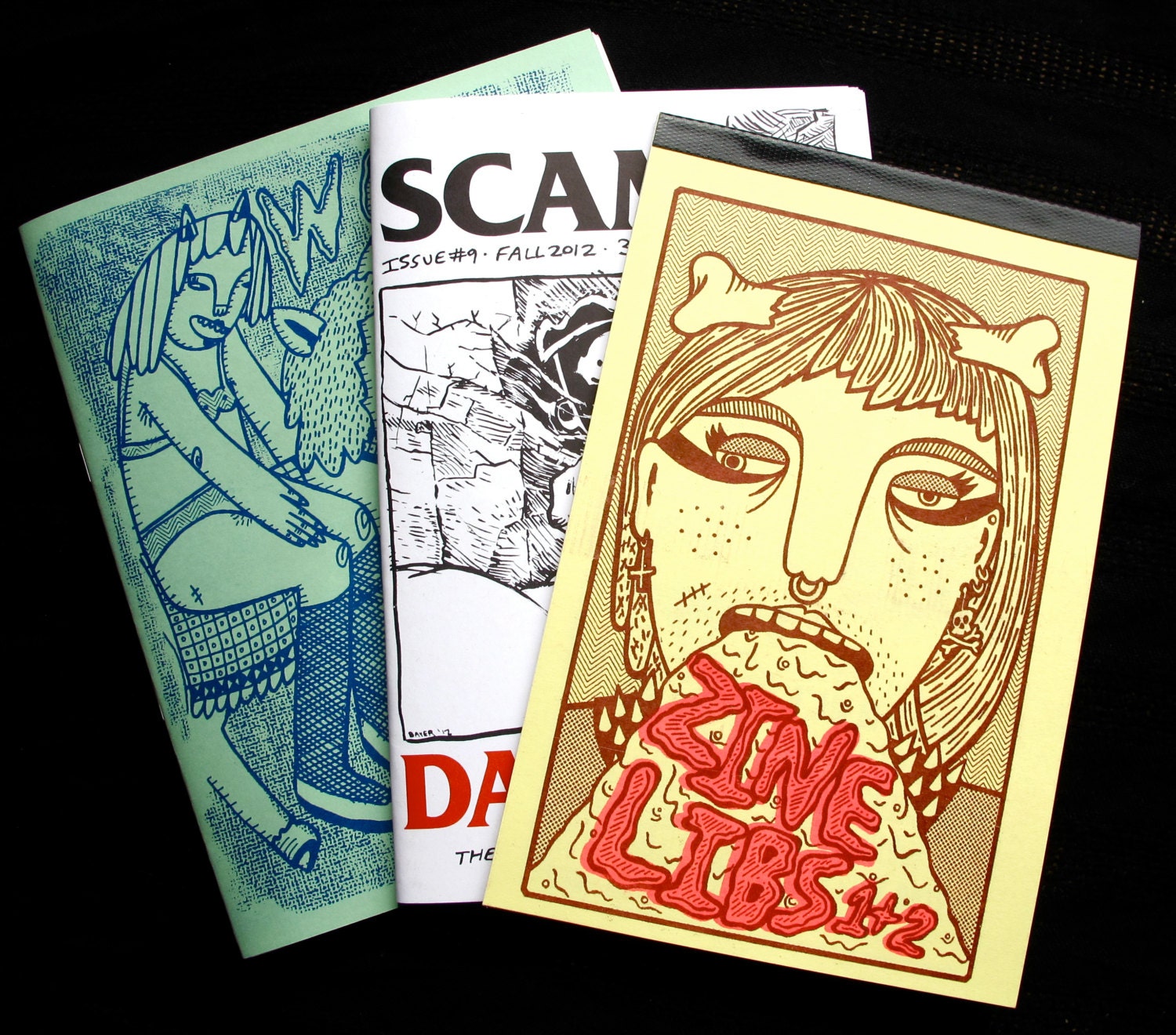 Punk Zine Package Deal: Zine Libs, Womanimalistic and SCAM