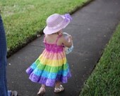 Custom Made Pastel RAINBOW TWIRL DRESS