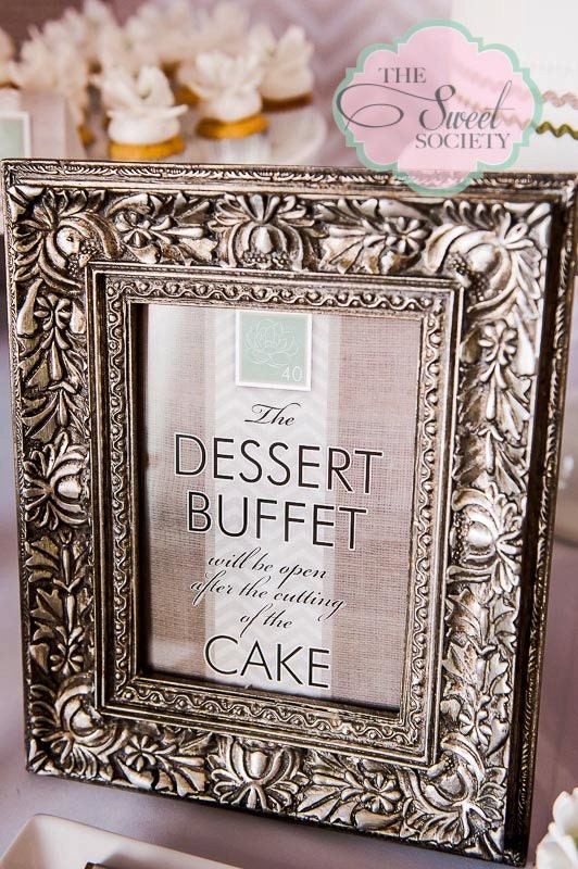 CHEVRON and SUCCULENT Printable Party Welcome / Dessert Table Sign Il_170x135